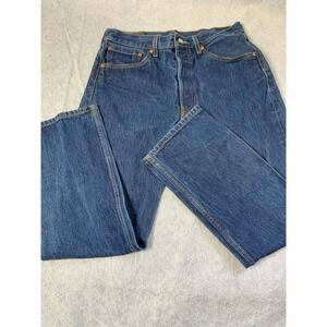 Levis VTG 501 Mens Jeans Straight Leg Blue Denim Cotton 33x31 original riveted